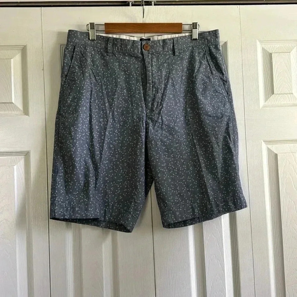 J. Crew Factory Indigo Floral Print Chambray Short Men's 35W - Picture 1 of 5